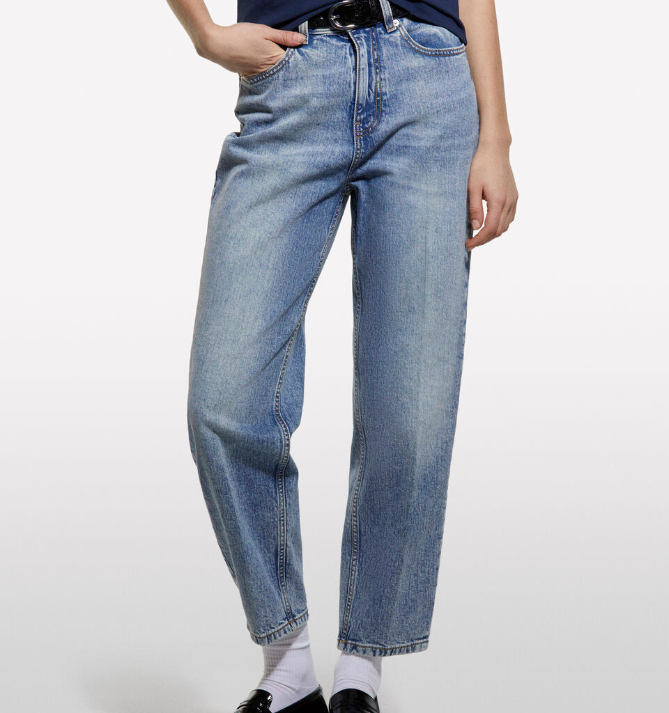 Jeans Style 69 mom fit claro - jeans mom fit e boyfriend para mulher - Azul-Céu | Sisley image number 3